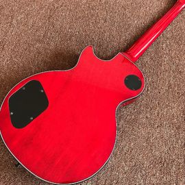 Guitarra eléctrica nueva a medida Color rojo de venta caliente Guitarra eléctrica de 6 cuerdas Guitarras con unión negra y hardware negro proveedor