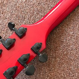 Guitarra eléctrica nueva a medida Color rojo de venta caliente Guitarra eléctrica de 6 cuerdas Guitarras con unión negra y hardware negro proveedor