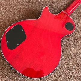 Guitarra eléctrica nueva a medida Color rojo de venta caliente Guitarra eléctrica de 6 cuerdas Guitarras con unión negra y hardware negro proveedor