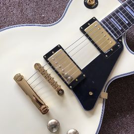 Grabación de guitarra video aprecio mahogany negro o crema lp de la guitarra eléctrica a medida hardware de oro proveedor