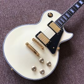 Grabación de guitarra video aprecio mahogany negro o crema lp de la guitarra eléctrica a medida hardware de oro proveedor