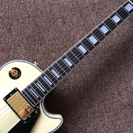 Grabación de guitarra video aprecio mahogany negro o crema lp de la guitarra eléctrica a medida hardware de oro proveedor