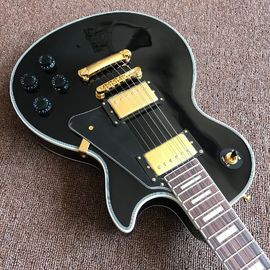 Grabación de guitarra video aprecio mahogany negro o crema lp de la guitarra eléctrica a medida hardware de oro proveedor