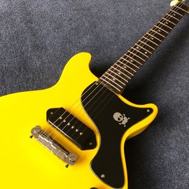 1959 LP Junior guitarra eléctrica color amarillo una pieza de puente pick-up cuerpo de caoba cuello proveedor