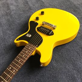 1959 LP Junior guitarra eléctrica color amarillo una pieza de puente pick-up cuerpo de caoba cuello proveedor