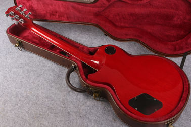 R9 Vos personalizado Tiger Flame Maple top LP Guitarra eléctrica hardware de plata proveedor