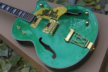 Guitarra eléctrica de jazz, Bigsby y un hardware de oro, Guitarra con cuerpo semi hueco y arco. proveedor