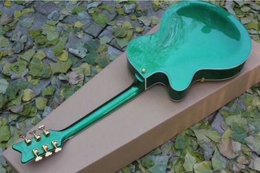 Guitarra eléctrica de jazz, Bigsby y un hardware de oro, Guitarra con cuerpo semi hueco y arco. proveedor