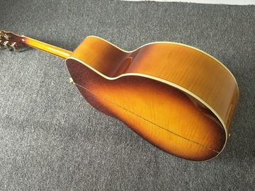 Guitarra acústica G200 a medida de fábrica de 43 pulgadas Sunburst Sitika de abeto sólido de arce Guitarra acústica de espalda / lateral de tigre proveedor