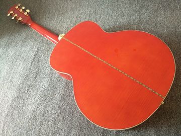 personalización G200 Guitarra acústica Flama roja Top sólido abeto arce rayas de tigre Guitarra corporal proveedor