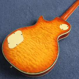 Guitarra eléctrica LP personalizada de Chibson, Flame Maple Top guitarra eléctrica con hardware de oro proveedor