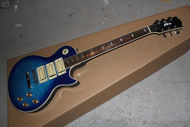 El mayorista nueva guitarra cuerpo de caoba 3-pickup LP Ace Frehley firma de la guitarra eléctrica azul proveedor