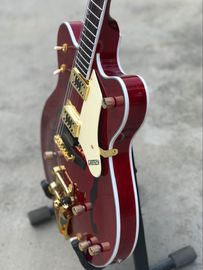 Tienda personalizada ES-335 F jazz de cuerpo hueco Guitarra eléctrica de 6 cuerdas guitarra roja con sistema de vibración de hardware de oro proveedor