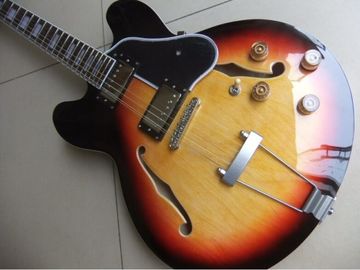 Gitarra eléctrica de 12 cuerdas semi hueca es 335 modelo en Sunburst proveedor