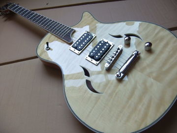 En general T5 Guitarra eléctrica personalizada Semi hueca en explosión natural proveedor