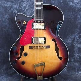 Guitarras de jazz eléctricas Sunburst L5 con hardware dorado proveedor