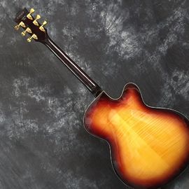 Guitarras de jazz eléctricas Sunburst L5 con hardware dorado proveedor