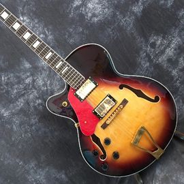Guitarras de jazz eléctricas Sunburst L5 con hardware dorado proveedor