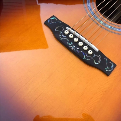 Guitarra acústica de tipo D de tipo Abalone Fingerboard de ébano proveedor