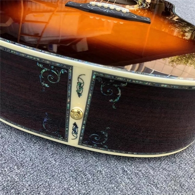 Guitarra acústica de tipo D de tipo Abalone Fingerboard de ébano proveedor