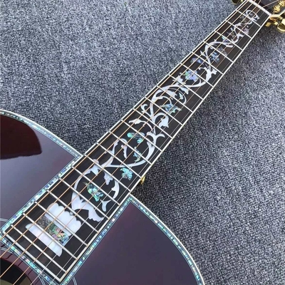Guitarra acústica de tipo D de tipo Abalone Fingerboard de ébano proveedor