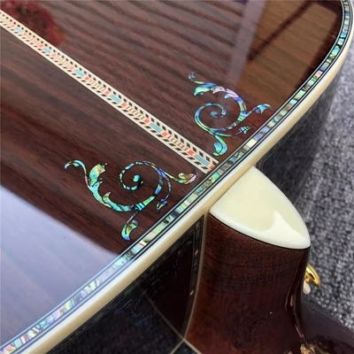 Guitarra acústica de tipo D de tipo Abalone Fingerboard de ébano proveedor