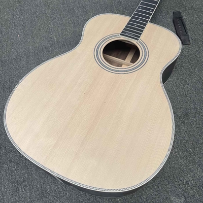 Cuerpo OM45 de 40 pulgadas KIT de bricolaje Guitarra acústica con herringbone sin pintura proveedor