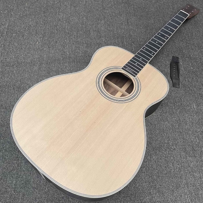 Cuerpo OM45 de 40 pulgadas KIT de bricolaje Guitarra acústica con herringbone sin pintura proveedor