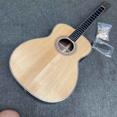 Cuerpo OM45 de 40 pulgadas KIT de bricolaje Guitarra acústica con herringbone sin pintura proveedor