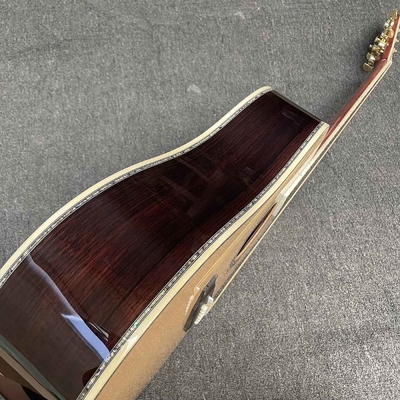 Solid R Back Side Life Tree Inlay Abalone Binding Dreadnought Guitarra acústica estilo de guitarra de Martin proveedor