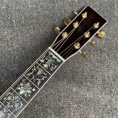 Solid R Back Side Life Tree Inlay Abalone Binding Dreadnought Guitarra acústica estilo de guitarra de Martin proveedor