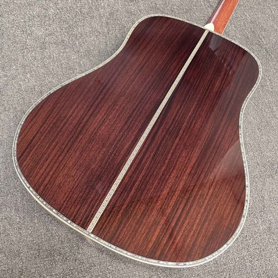 Solid R Back Side Life Tree Inlay Abalone Binding Dreadnought Guitarra acústica estilo de guitarra de Martin proveedor