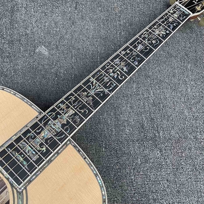 Solid R Back Side Life Tree Inlay Abalone Binding Dreadnought Guitarra acústica estilo de guitarra de Martin proveedor