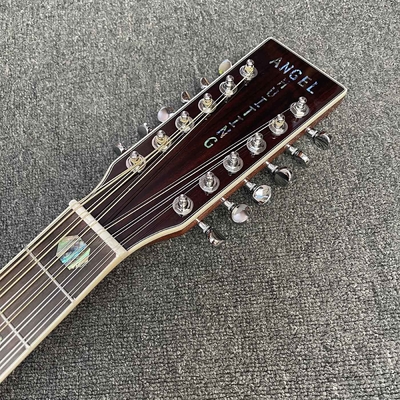 Guitarra acústica clásica con encabezado de logotipo personalizado proveedor