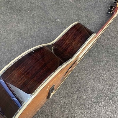 Cuerpo de madera de cedro sólido con tablillas de ébano Guitarra acústica folk clásica con anchura de nuez de 43 mm proveedor
