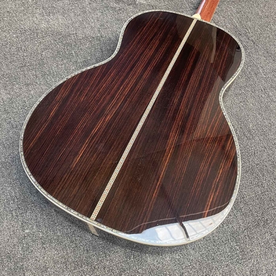 Cuerpo de madera de cedro sólido con tablillas de ébano Guitarra acústica folk clásica con anchura de nuez de 43 mm proveedor