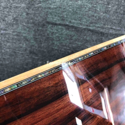 Cocobolo Solid Custom Reverso Real Abalone Inlay D Cuerpo Dreadnought Guitarra acústica en color Sunburst proveedor