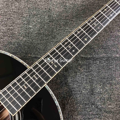 Cocobolo Solid Custom Reverso Real Abalone Inlay D Cuerpo Dreadnought Guitarra acústica en color Sunburst proveedor