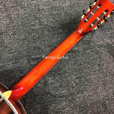Cocobolo Solid Custom Reverso Real Abalone Inlay D Cuerpo Dreadnought Guitarra acústica en color Sunburst proveedor