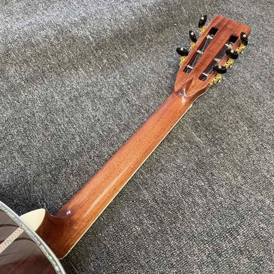 Guitarra acústica de madera sólida estilo Martin Cutaway con tablero de huesos de ébano 12 trastes 43 mm de anchura, acepta guitarra OEM proveedor
