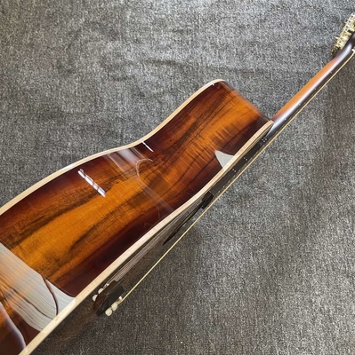 12 cuerdas personalizadas KOA Wood Taylor estilo guitarra acústica con acabado brillante cuerpo Matt Neck Open Tuner proveedor