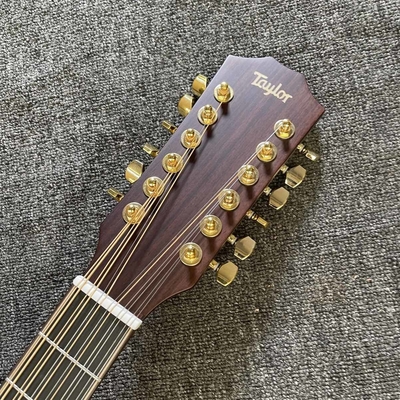 12 cuerdas personalizadas KOA Wood Taylor estilo guitarra acústica con acabado brillante cuerpo Matt Neck Open Tuner proveedor