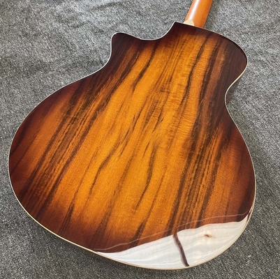 12 cuerdas personalizadas KOA Wood Taylor estilo guitarra acústica con acabado brillante cuerpo Matt Neck Open Tuner proveedor