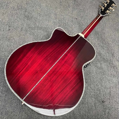 Guitarra acústica de madera sólida KOA de 43 pulgadas Jumbo Gibson Style SJ200 Cutaway con doble toma S1-PRO V3, versión de madera sólida proveedor