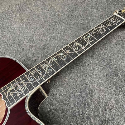 Guitarra acústica de madera sólida KOA de 43 pulgadas Jumbo Gibson Style SJ200 Cutaway con doble toma S1-PRO V3, versión de madera sólida proveedor