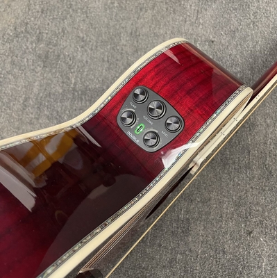 Guitarra acústica de madera sólida KOA de 43 pulgadas Jumbo Gibson Style SJ200 Cutaway con doble toma S1-PRO V3, versión de madera sólida proveedor