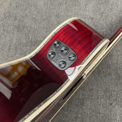 Guitarra acústica de madera sólida KOA de 43 pulgadas Jumbo Gibson Style SJ200 Cutaway con doble toma S1-PRO V3, versión de madera sólida proveedor