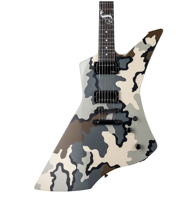 Guitarra eléctrica camuflada con pick-up activo de 9V, pick-ups EMG, hardware negro proveedor