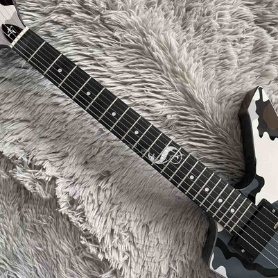Guitarra eléctrica camuflada con pick-up activo de 9V, pick-ups EMG, hardware negro proveedor