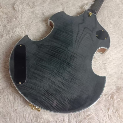 Guitarra eléctrica de estilo Gretsch con bigs bys trem en negro transparente, acepta guitarra y bajo OEM proveedor